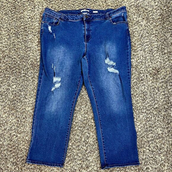 A Beautiful Soul (Arula) Straight Leg Distressed Jeans size 22 - Picture 1 of 5